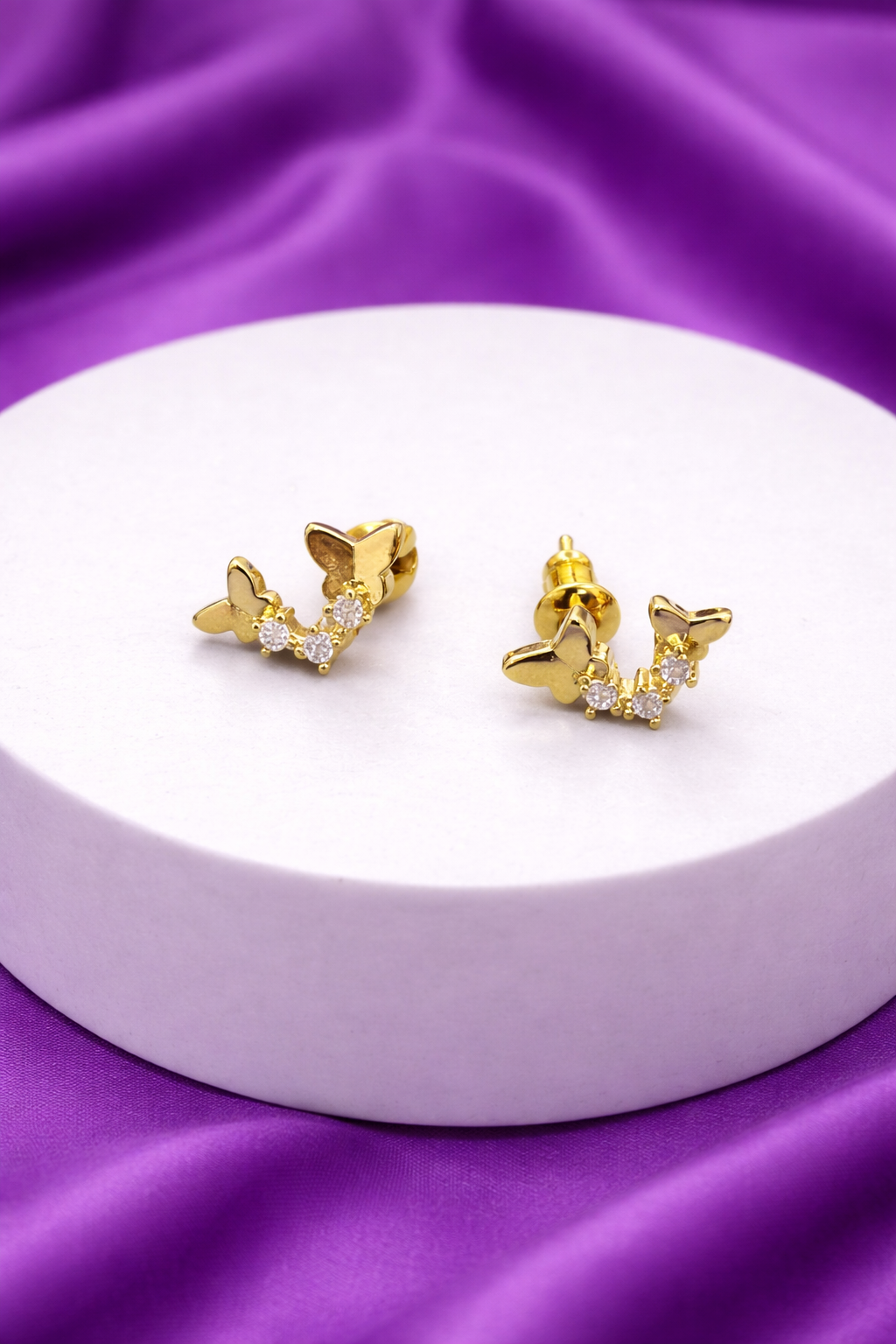 Aretes doble mariposa #K59