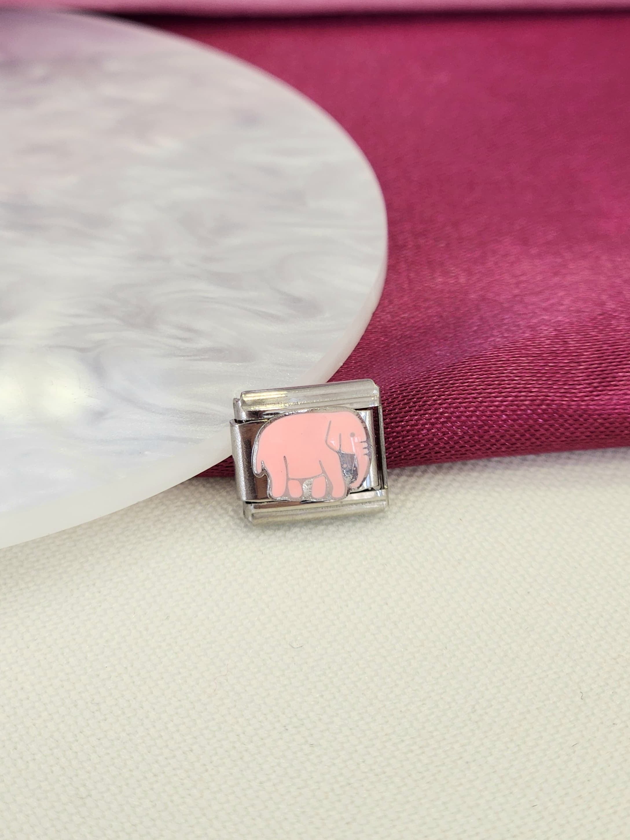 Charm elefante rosa #6