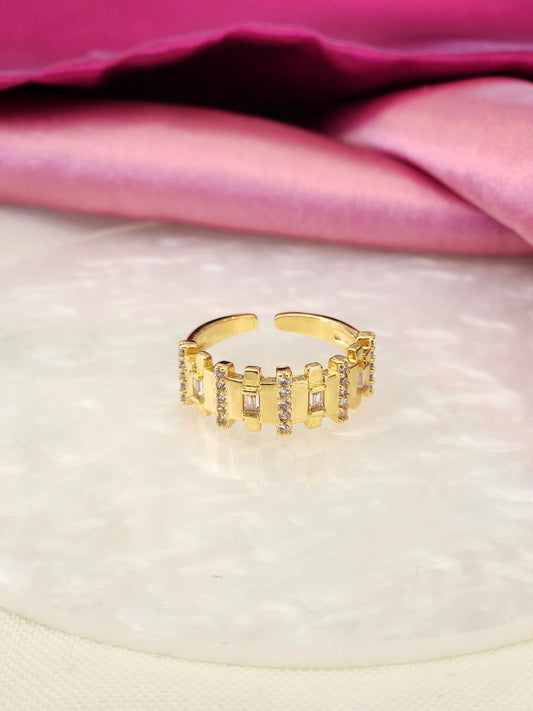 Anillo barra zirconia #K38