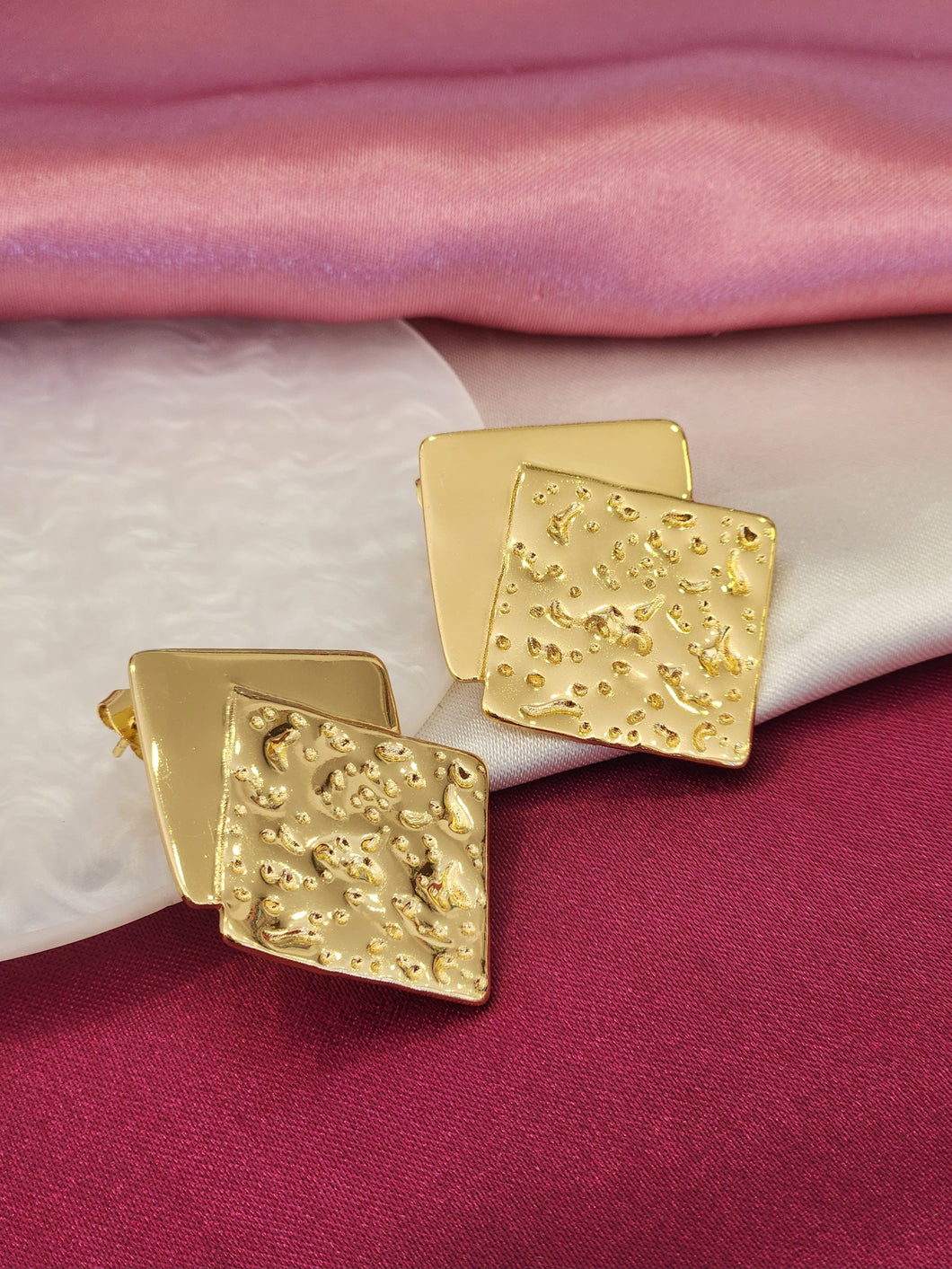 Aretes dobles cuadrados #F37