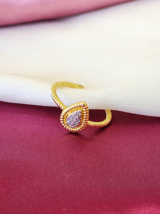 Anillo bicolor gota #86