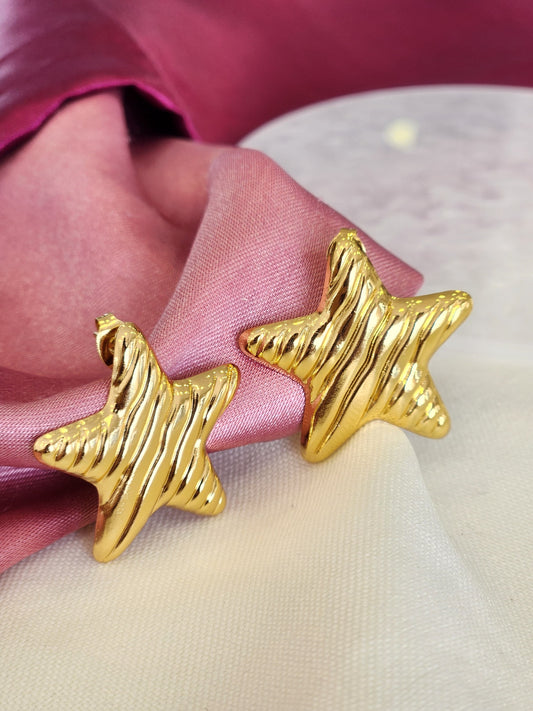 Aretes estrellas rayadas #J53