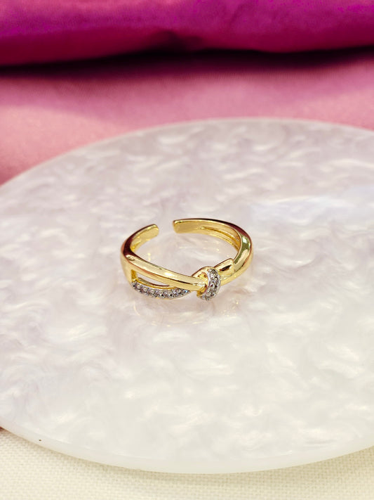Anillo nudo bicolor