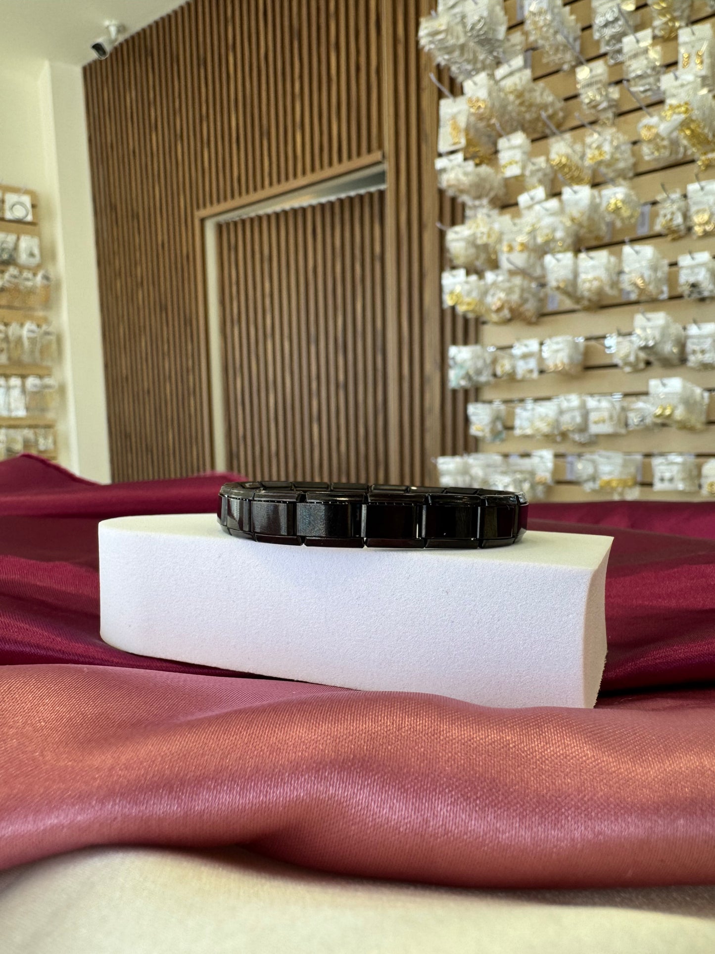 Pulsera italiana negra #G41.1