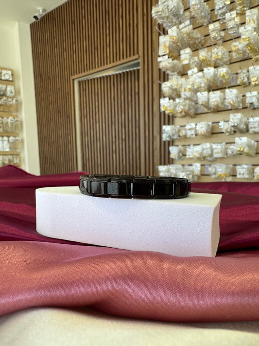 Pulsera italiana negra #G41.1