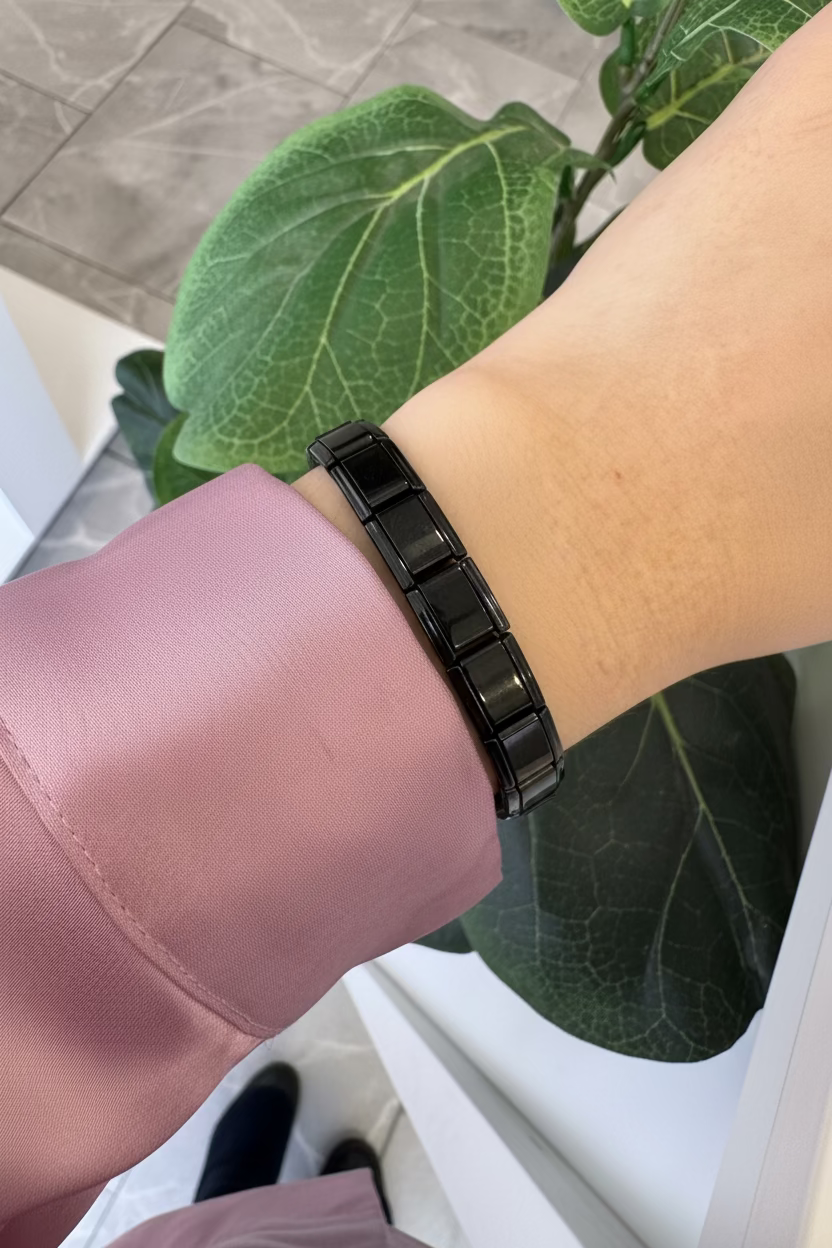 Pulsera italiana negra #G41.1