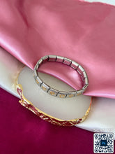Cargar imagen en el visor de la galería, Pulsera italiana plateada corazon contorno #E2
