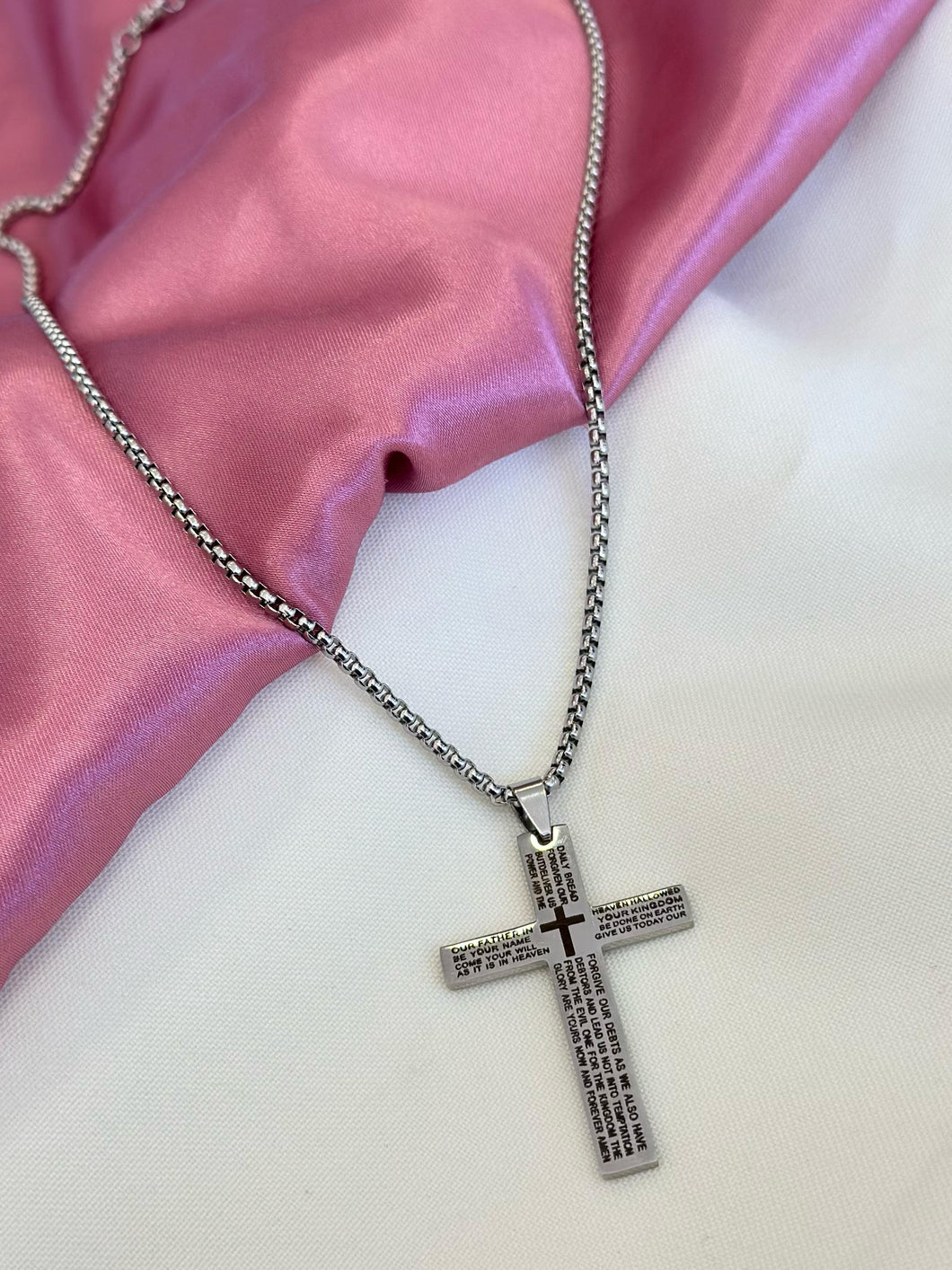 Collar cruz padre nuestro #C205