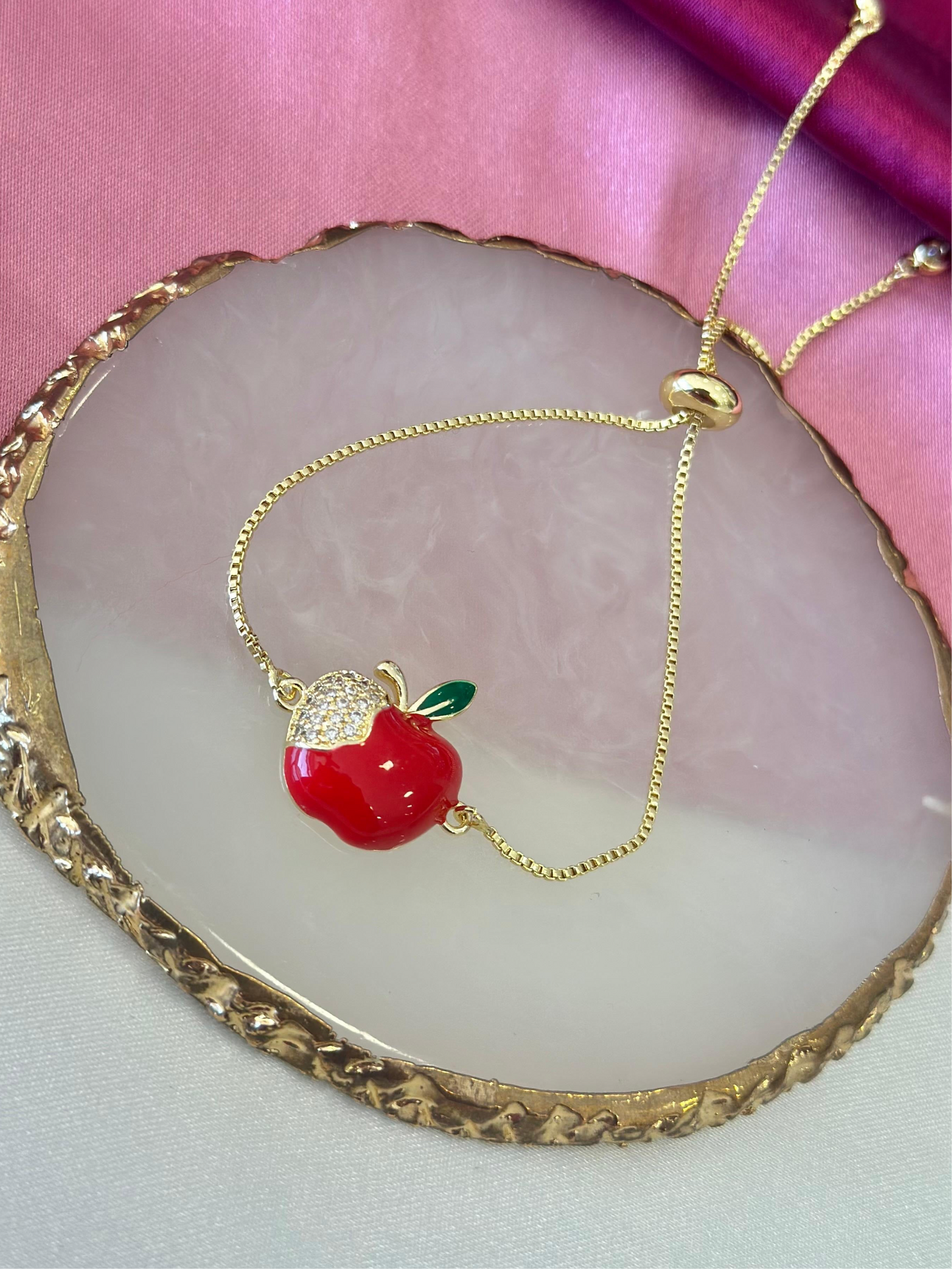 Pulsera manzana roja maestra #TT