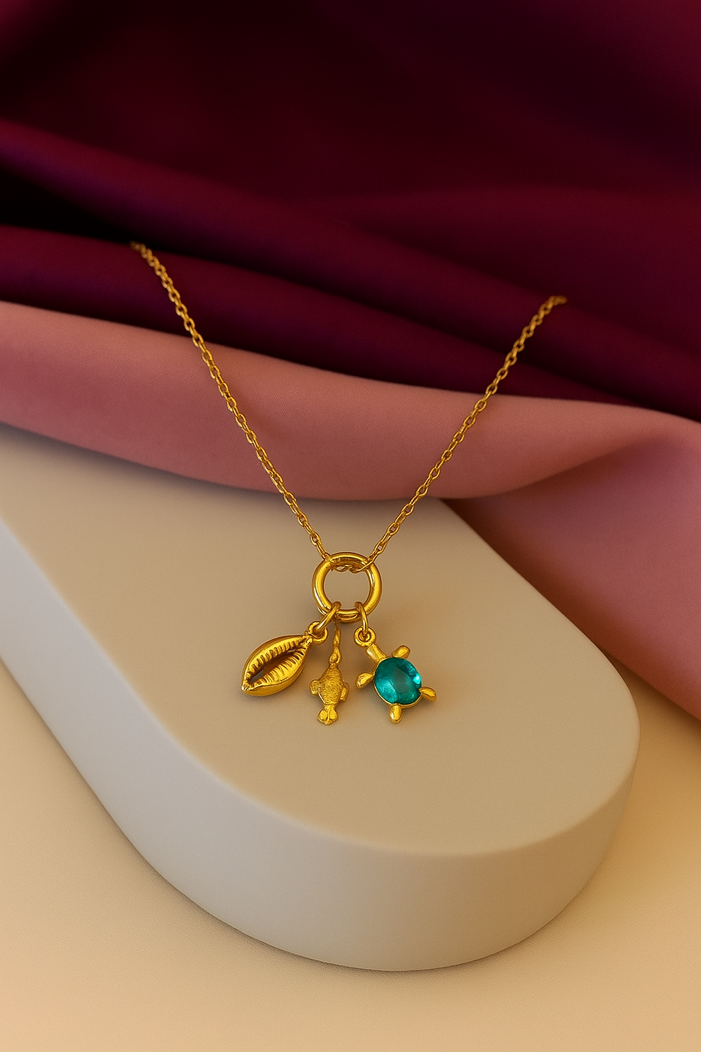 Collar mar tortuga azul #B4.6