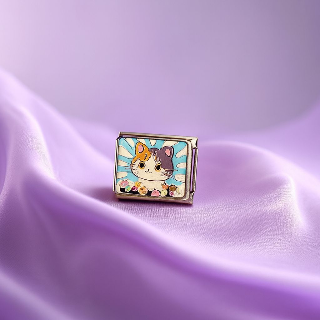 Charm gato destellos #8