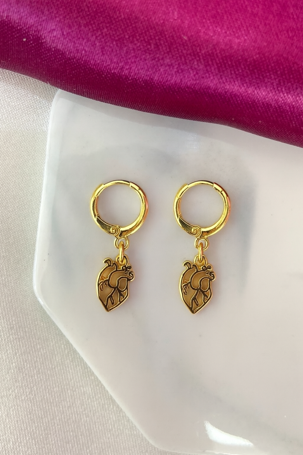 Aretes corazon interno #AA17
