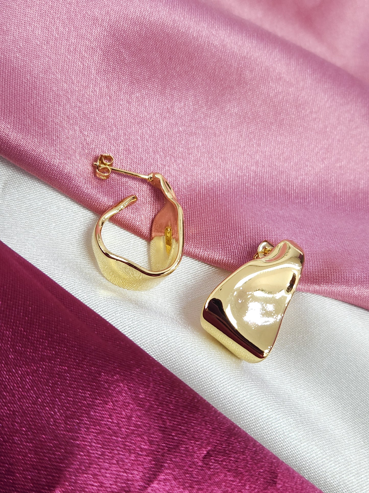 Aretes derretido irregular solido #204