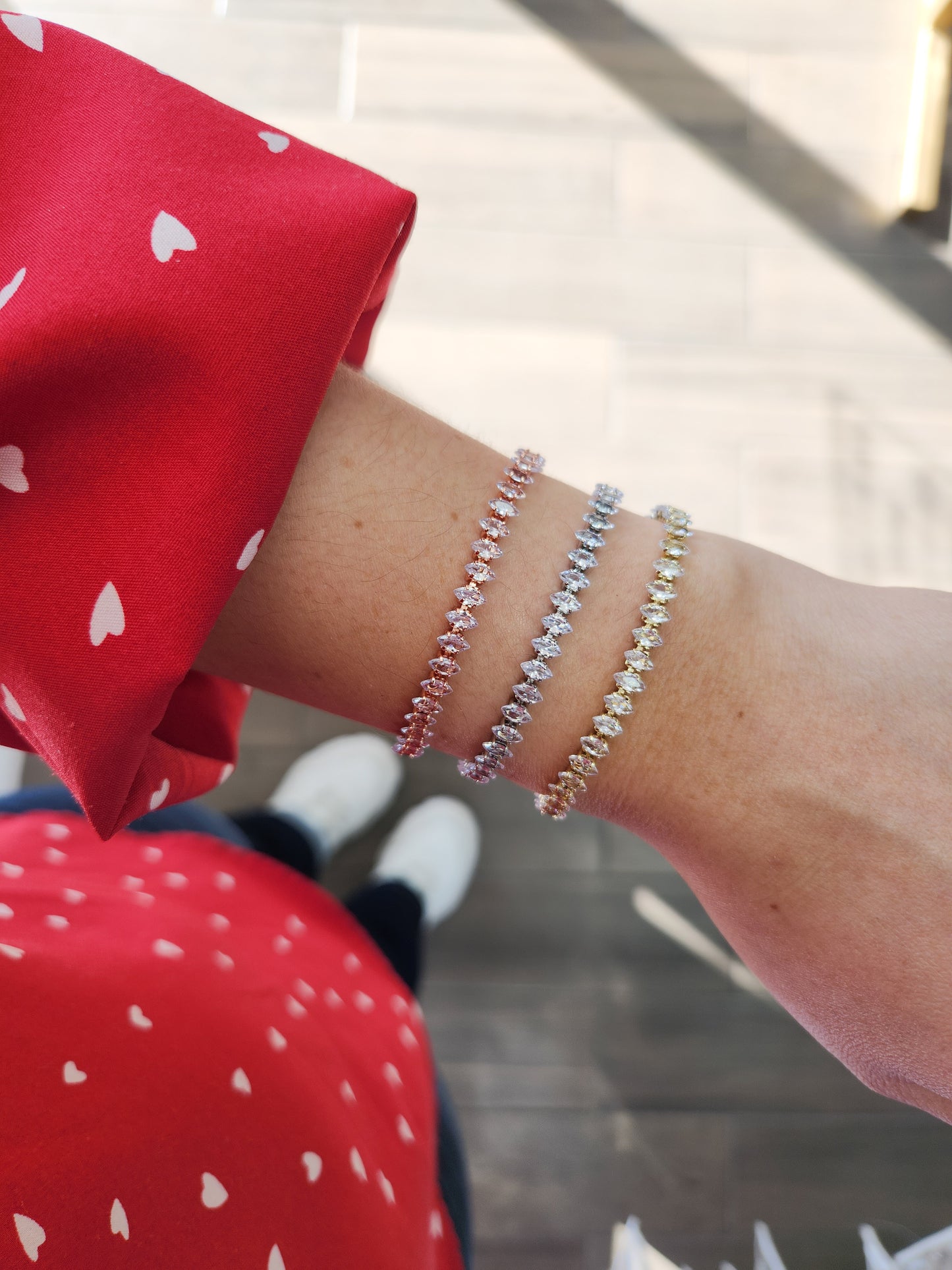 Pulsera zirconia continua #C132