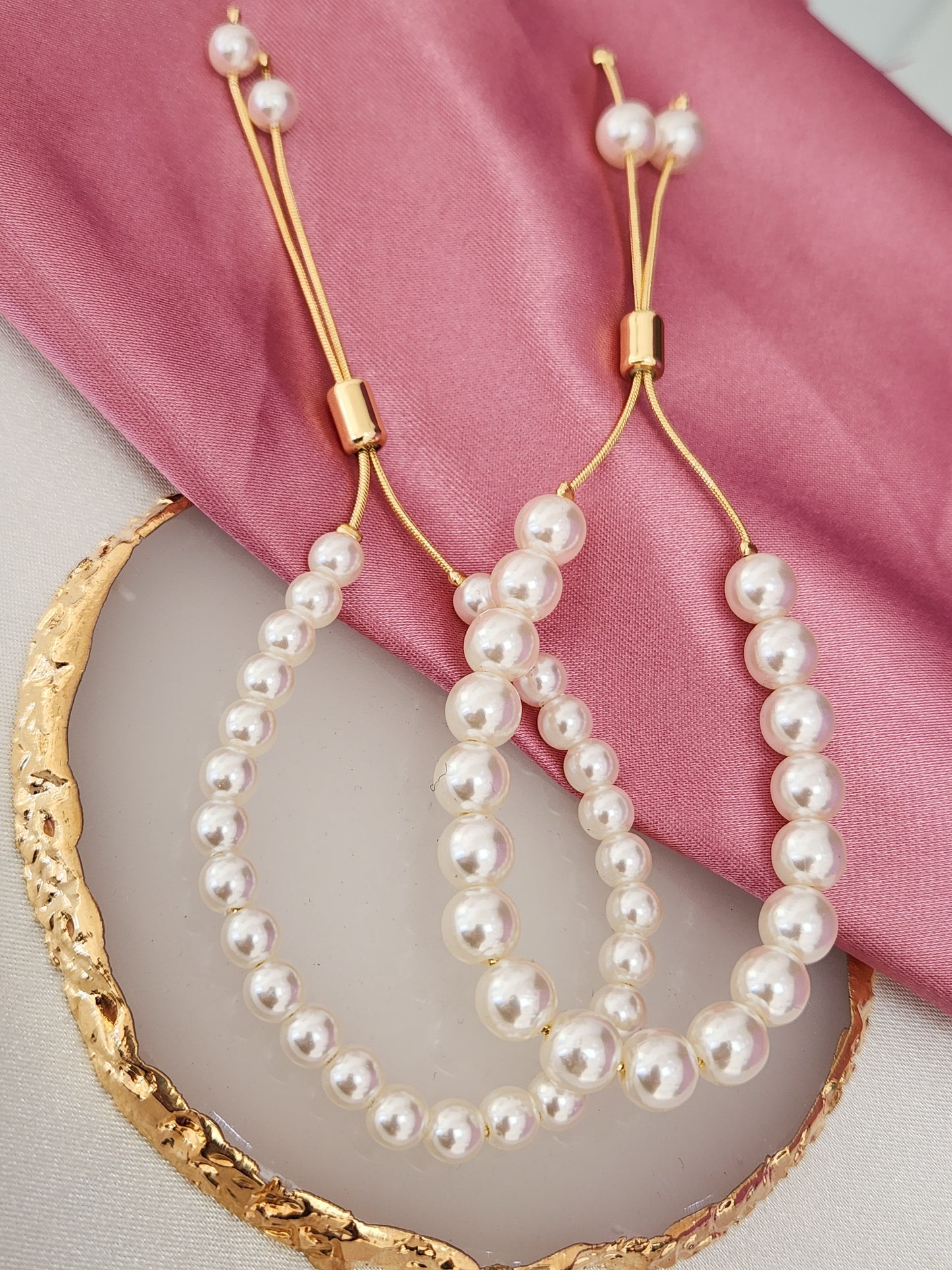 Pulsera bolitas perlas #C123.2