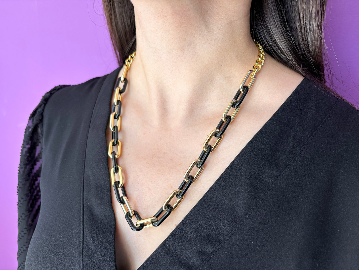 Collar eslabones plastico grandes #M8