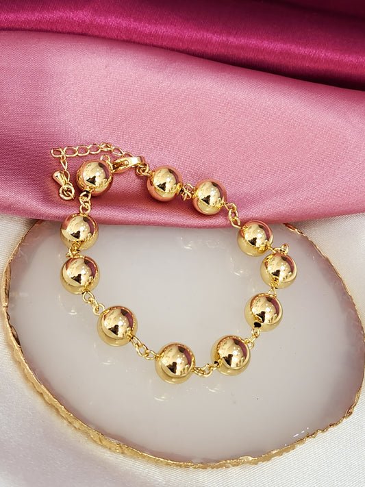 Pulsera bolitas solidas grandes # 8