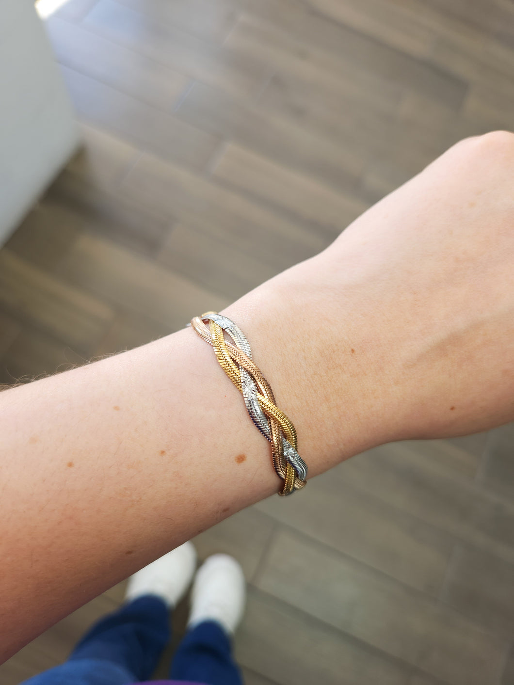 Pulsera tricolor trenza #3