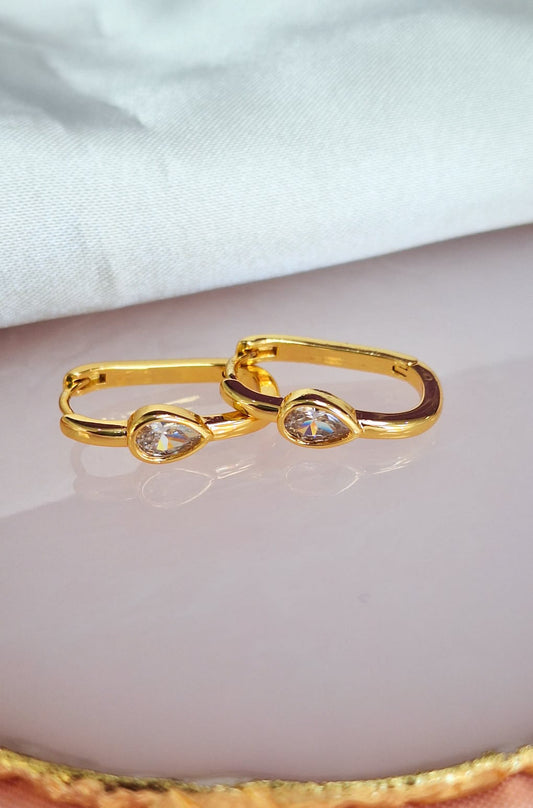 Arracadas gota zirconia # 81