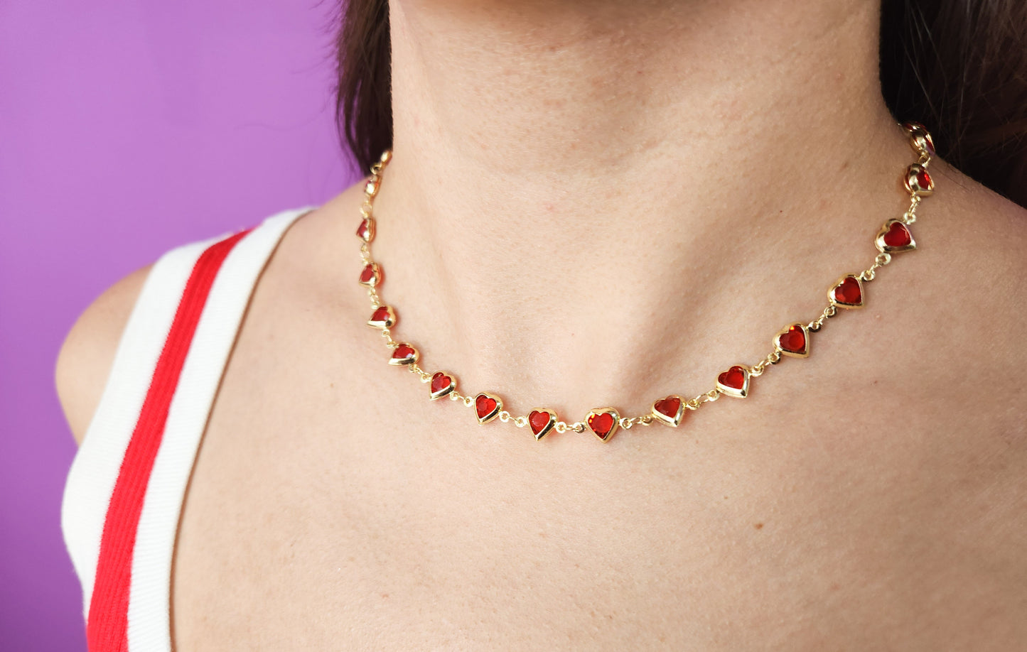 Choker corazones colores #M5