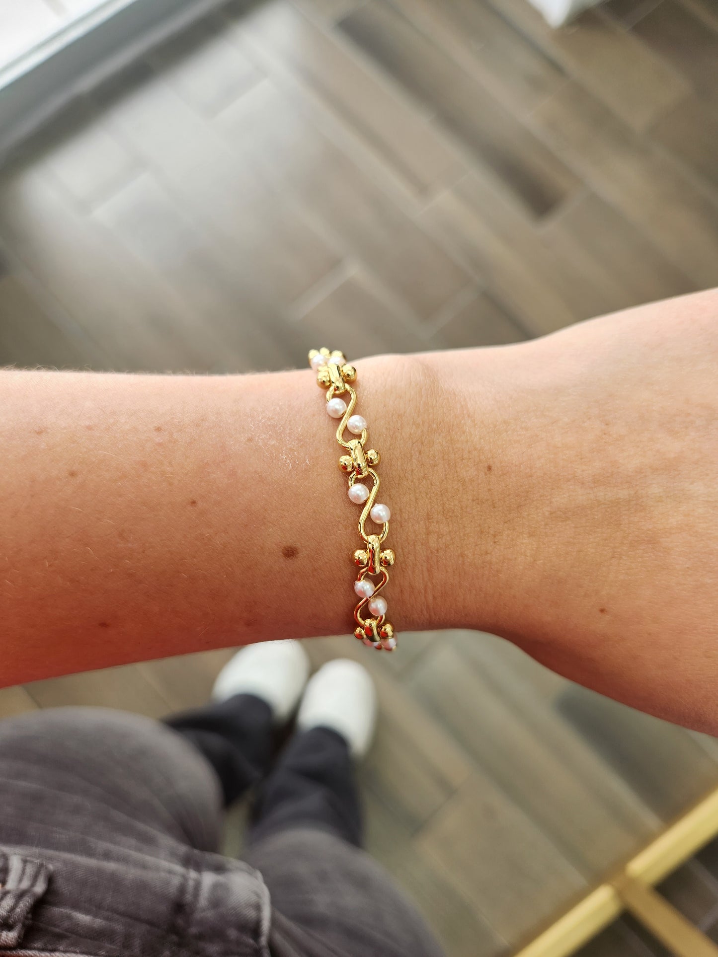 Pulsera perlas infinito #M11