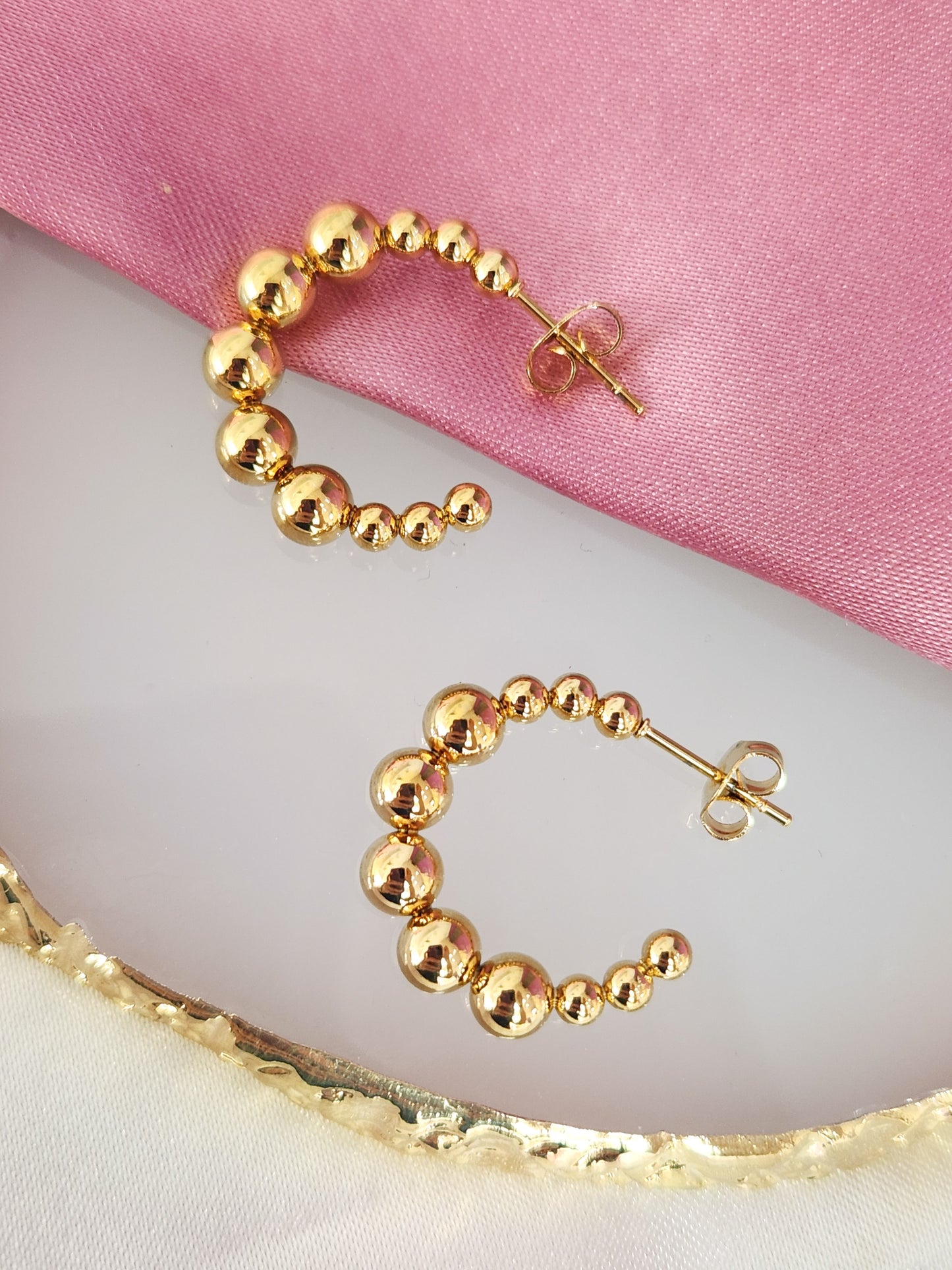 Aretes bolitas abierto #C108