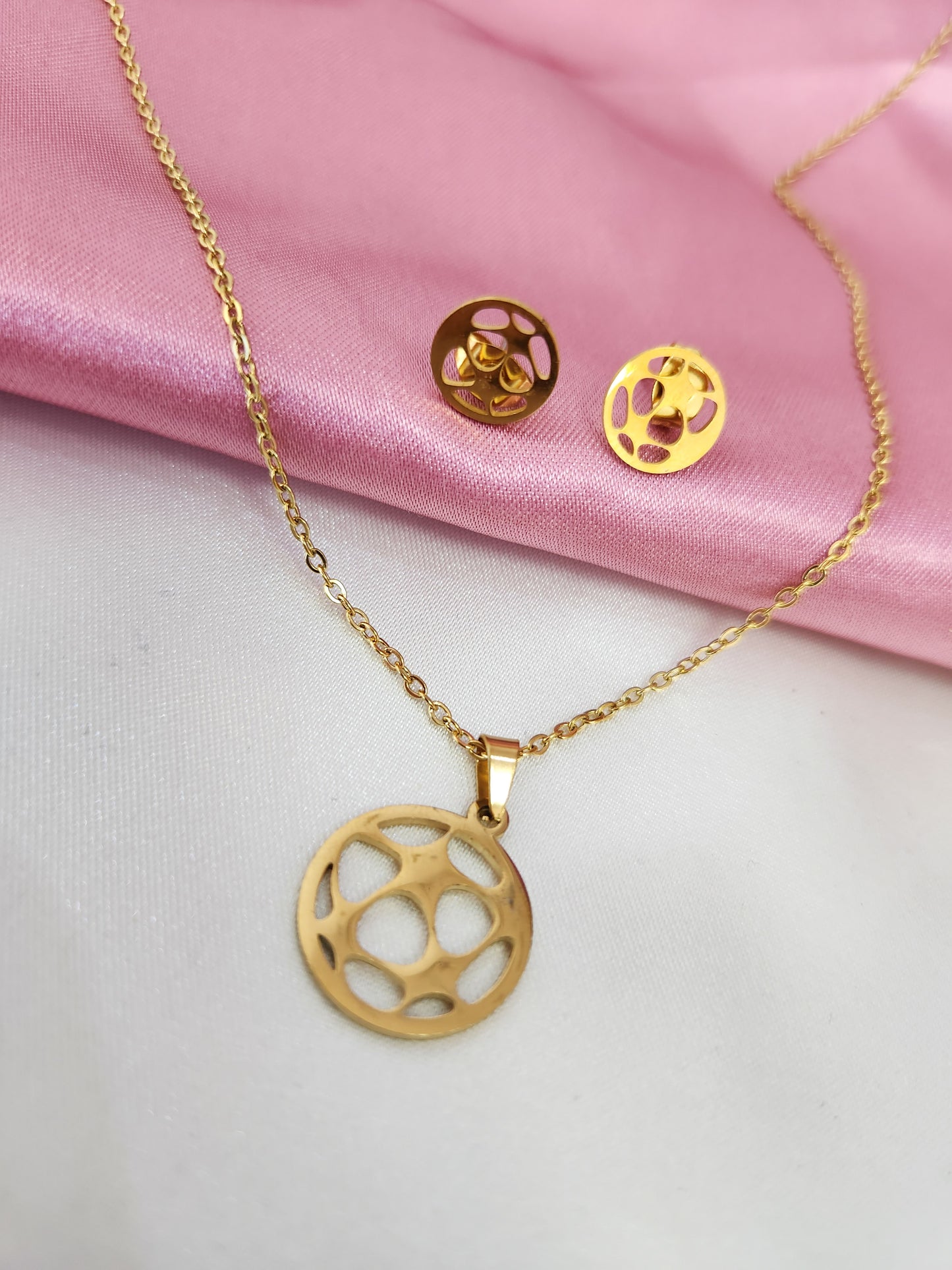 Collar y aretes balon #23