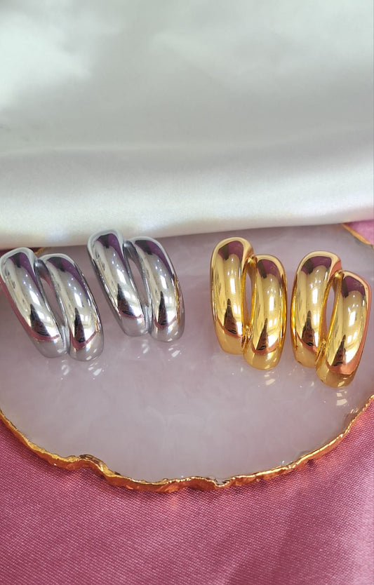 Aretes doble solido #C130