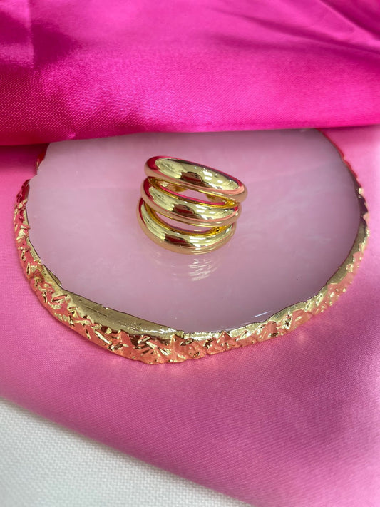 Anillo Triple Solido #C200A