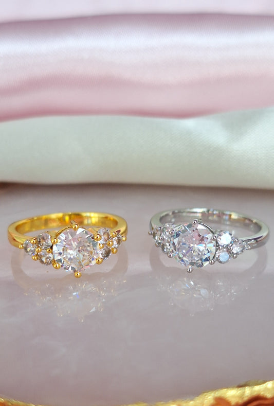 Anillo tipo compromiso circulos #171B