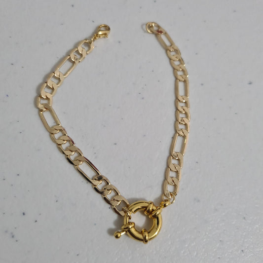 Pulsera eslabones gruesos con conector #M19