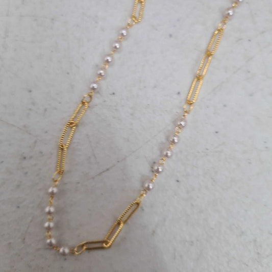 Choker Perlas chicas con eslabones delgados