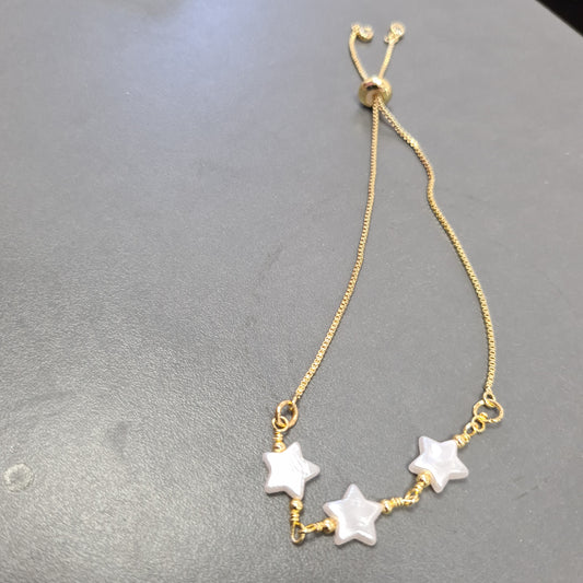Pulsera Estrellas blancas #M3