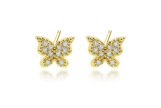 Aretes #28 mariposa Zirconia cristal