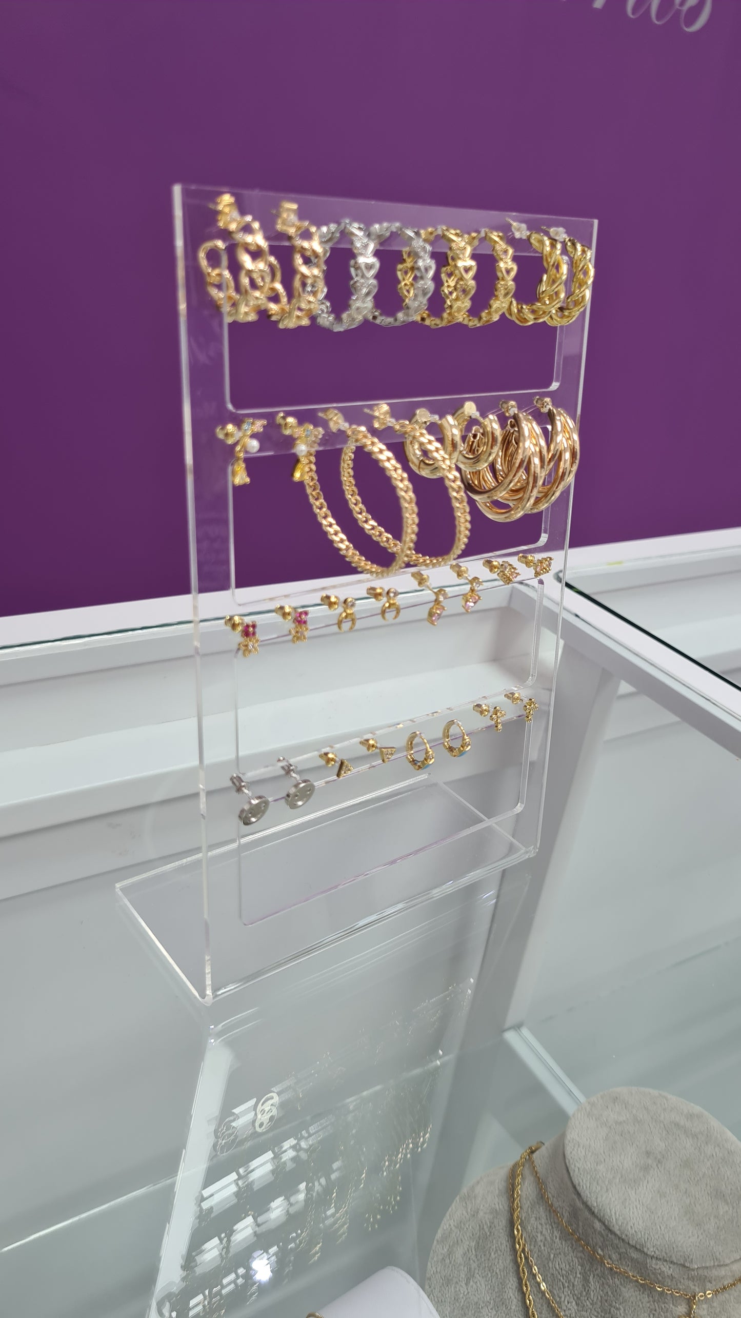Exhibidor aretes 4 niveles