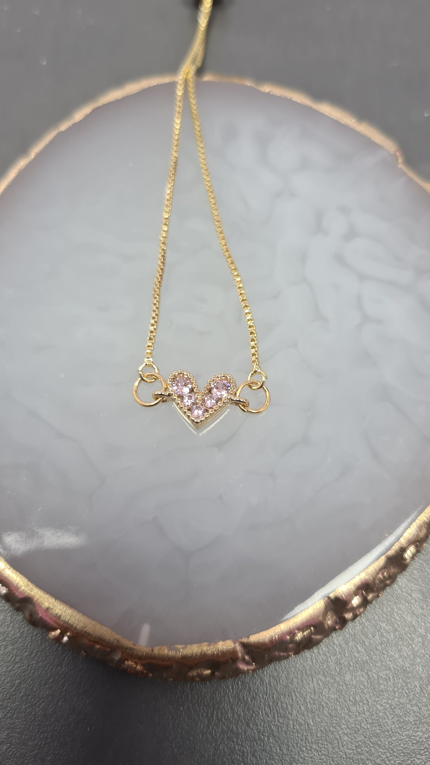Pulsera corazon Zirconia #O