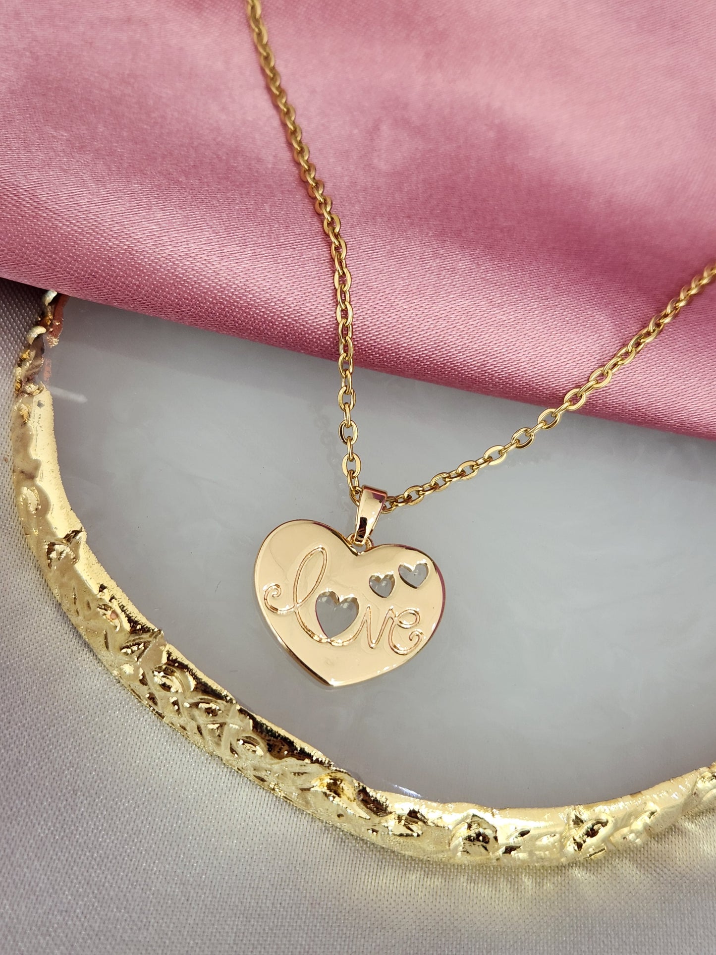Collar love corazones huecos #KK11