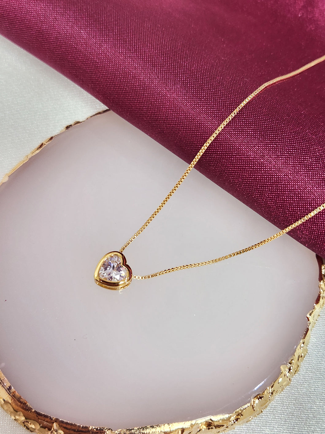 Collar corazon cristal #KK