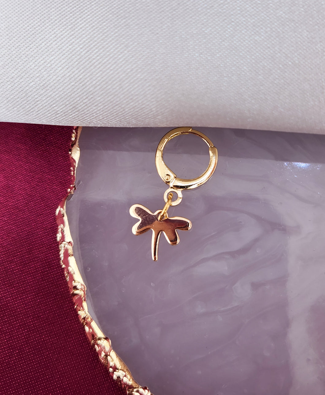 Arete libelula mini  (1 pieza) #KK2
