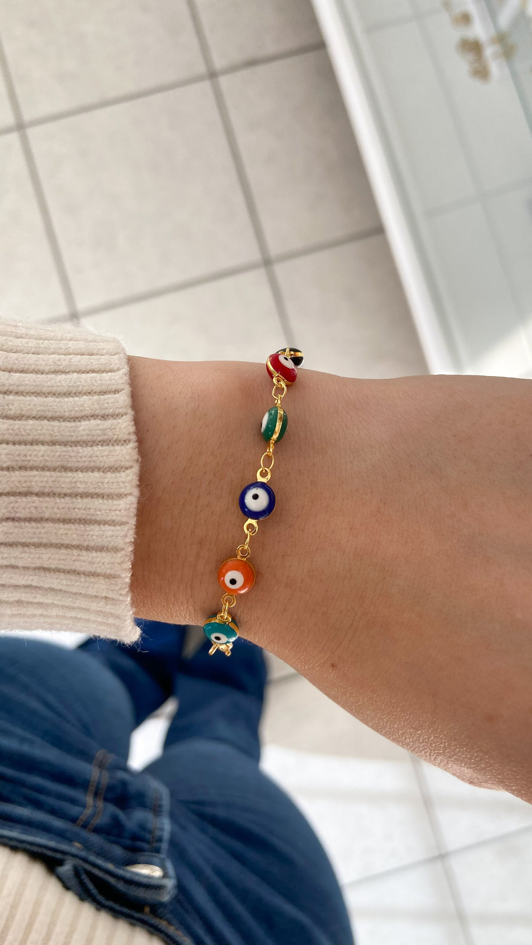 Pulsera colores ojos medianos