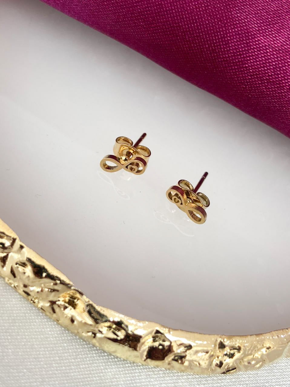 Aretes broquel infinito corazon #9