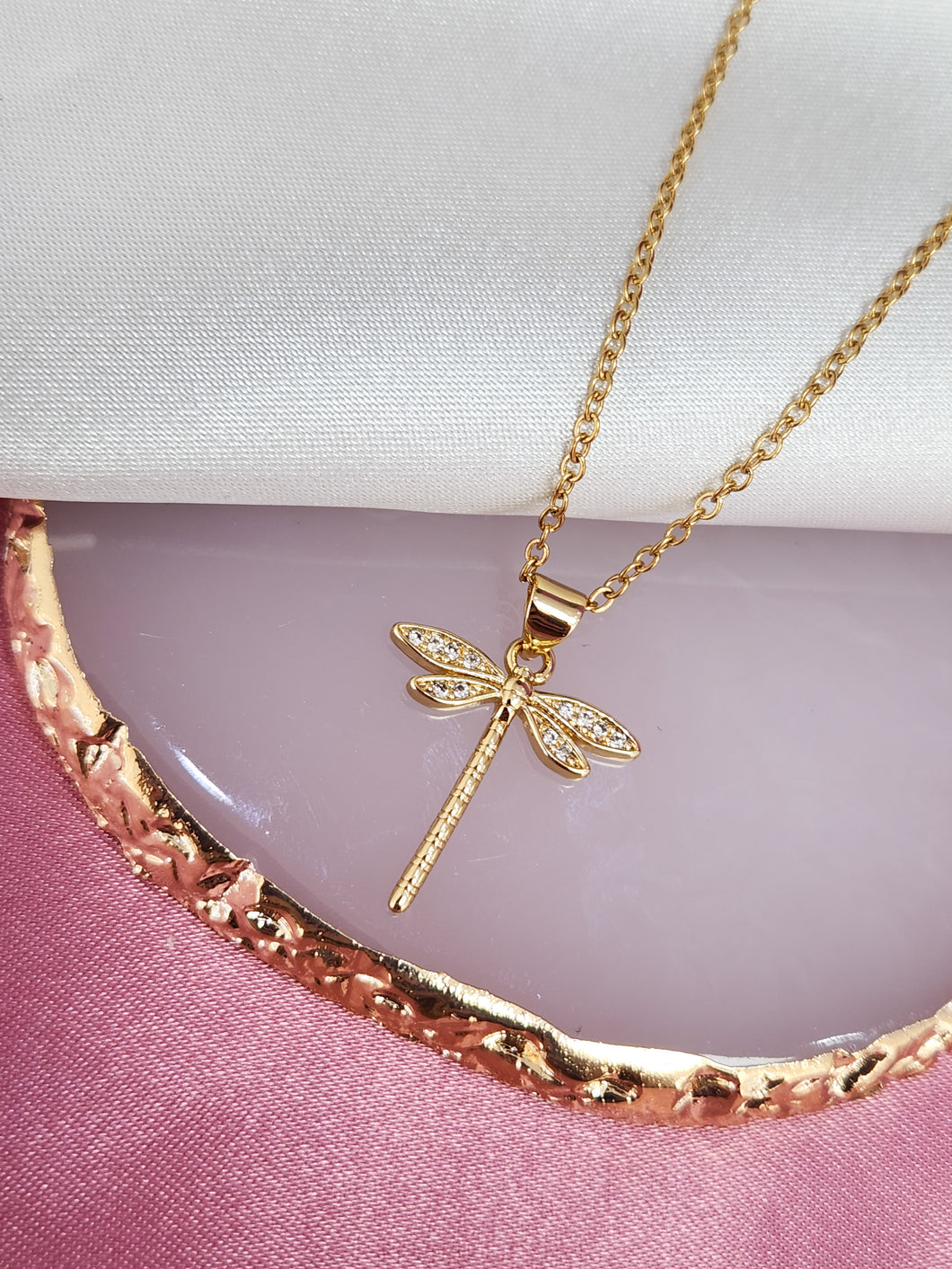Collar libelula zirconia #Z8