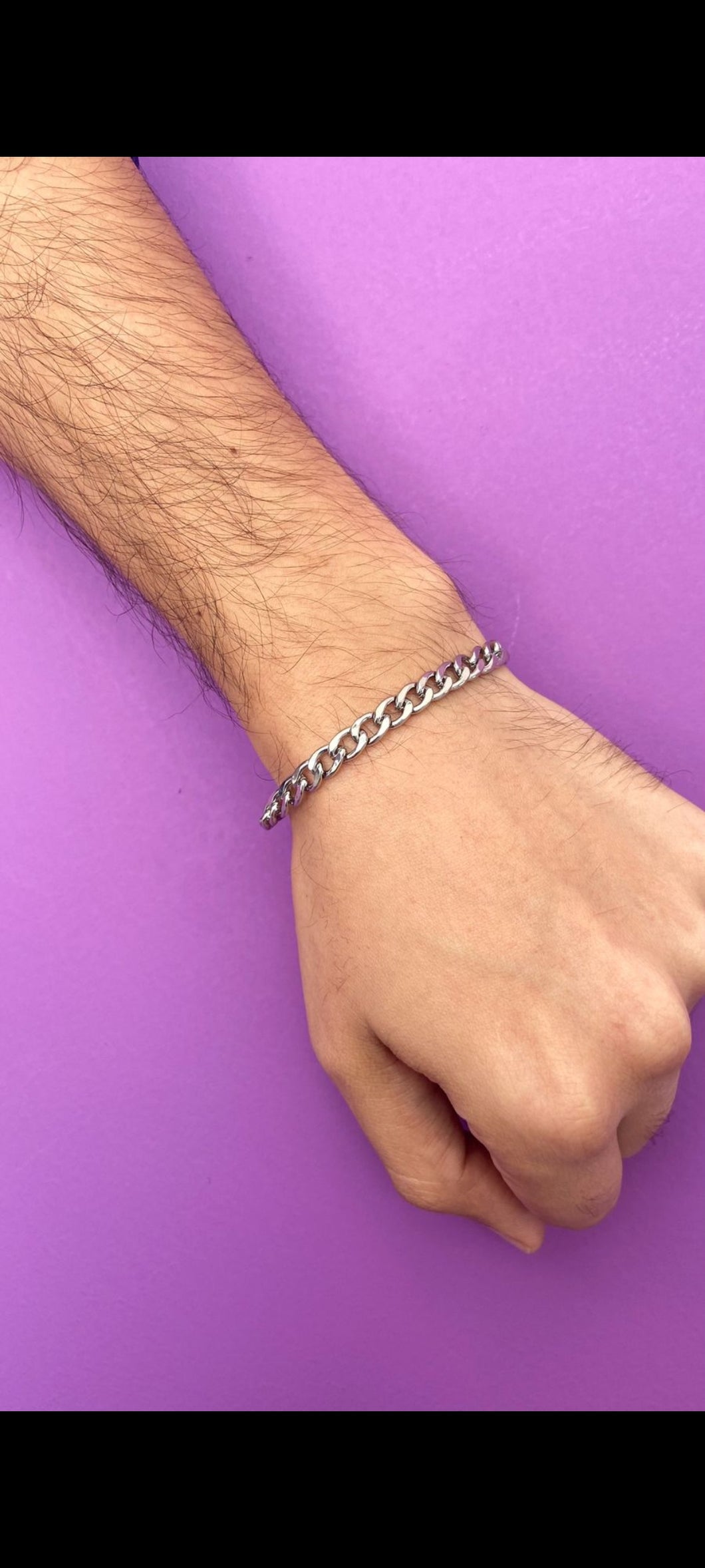 Pulsera caballero eslabones plata gruesos