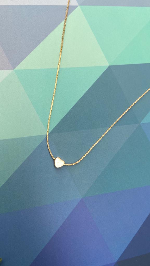 Collar chapa corazon