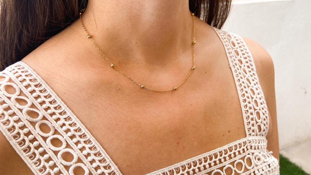 Choker bolitas doradas #M18.1