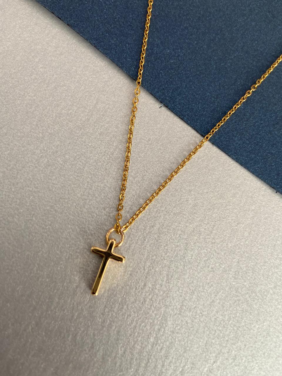 Collar Cruz Solida #V