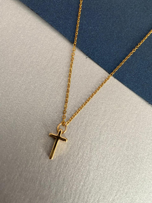 Collar Cruz Solida #V