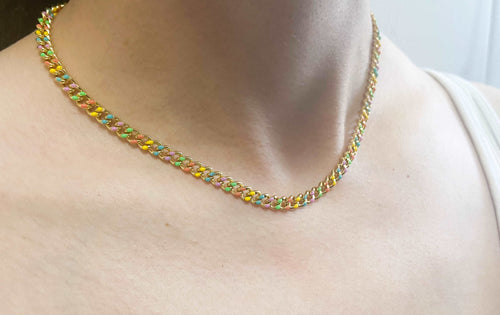 Choker eslabones chicos colores
