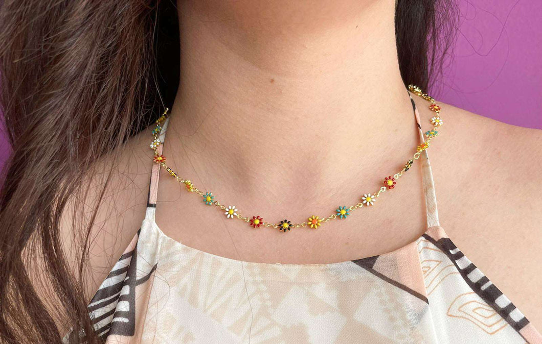Choker margaritas chicas colores