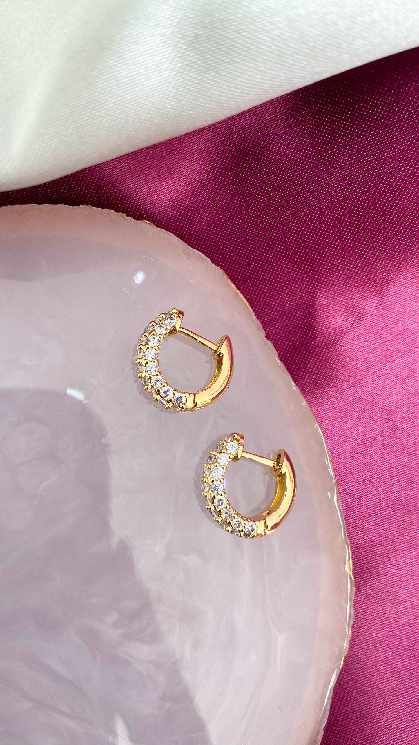 Aretes mitad zirconia cristal #137